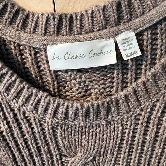 Brown / Beige Sweater Dress Size M - Picture 5 of 6